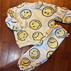 H&M Kids Matching Set - Yellow Smiley Faces